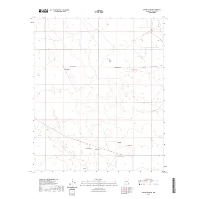 2023 Map of Custer Mountain, 2023 Print