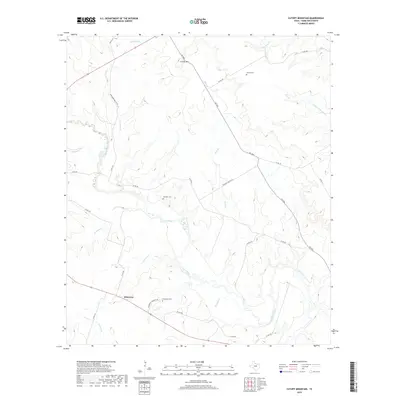 2019 Map of Cutoff Mountain, 2019 Print