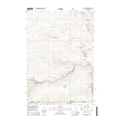 2014 Map of Cutoff Mountain, 2014 Print