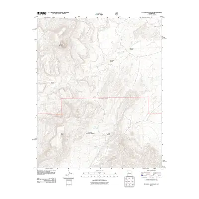 2011 Map of D Cross Mountain, 2011 Print