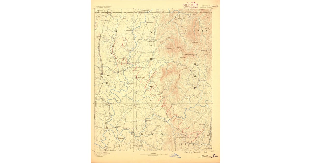 Old Maps of Varnell GA for Genealogy - Dalton Murray County Ga Usgs Topo 1886 Og 1200x630 