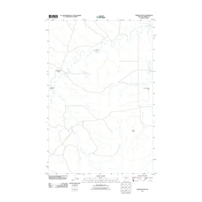 2011 Map of Darby Buttes, 2011 Print