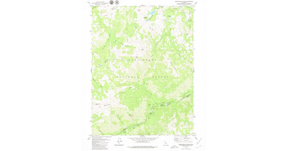 1979 Map of Dardanelles Cone, Alpine County, CA — High-Res | Pastmaps