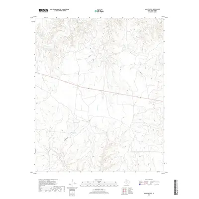 2019 Map of Dark Canyon, 2019 Print