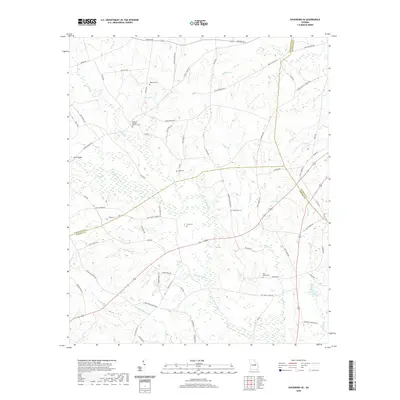 2020 Map of Davisboro SE, 2020 Print