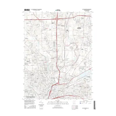 2016 Map of Dayton North, 2016 Print