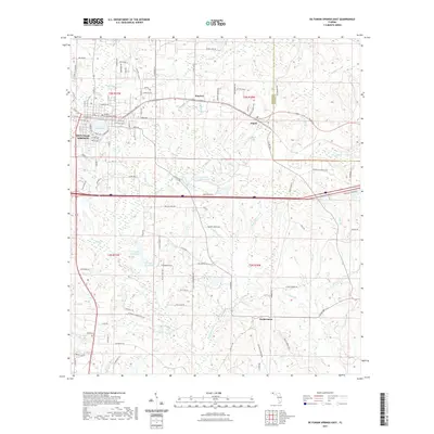 2021 Map of De Funiak Springs East, 2021 Print