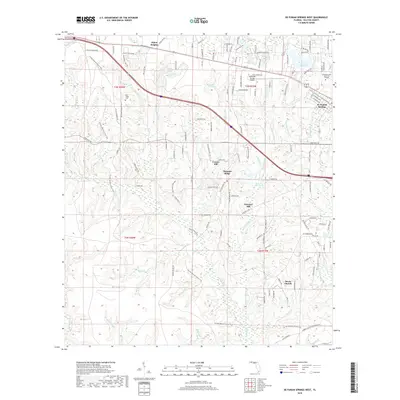 2018 Map of De Funiak Springs West, 2018 Print