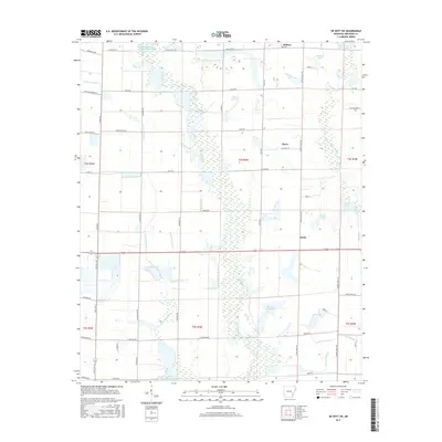 2017 Map of De Witt SW, 2017 Print