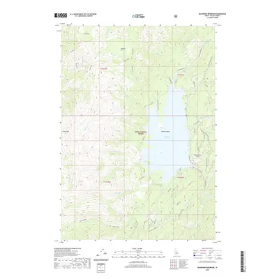 2020 Map of Deadwood Reservoir, 2020 Print