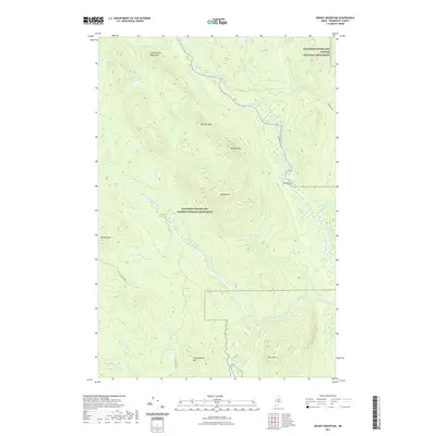 2021 Map of Deasey Mountain, 2021 Print