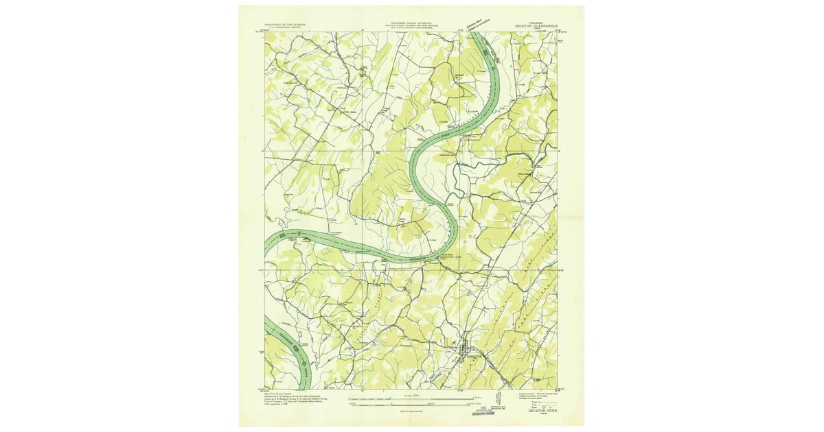 1935 Map of Decatur, TN — High-Res | Pastmaps