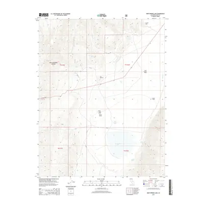 2015 Map of Deep Springs Lake, 2015 Print