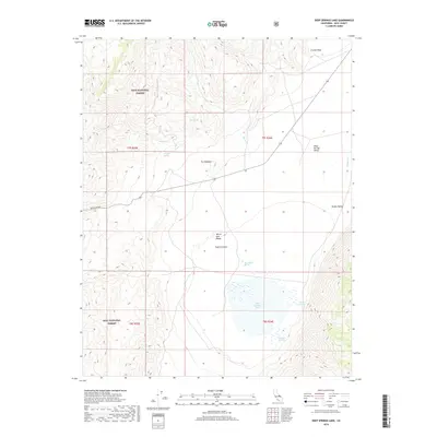 2018 Map of Deep Springs Lake, 2018 Print