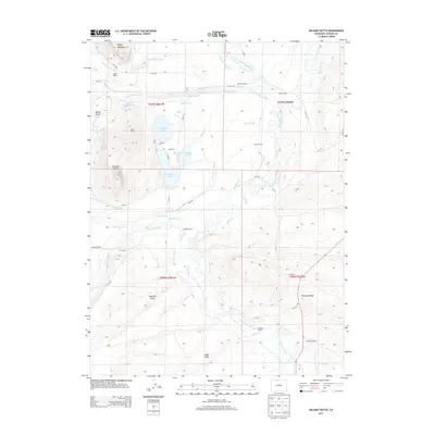 2013 Map of Delaney Butte, 2013 Print