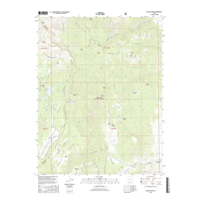 2017 Map of Delano Peak, 2017 Print
