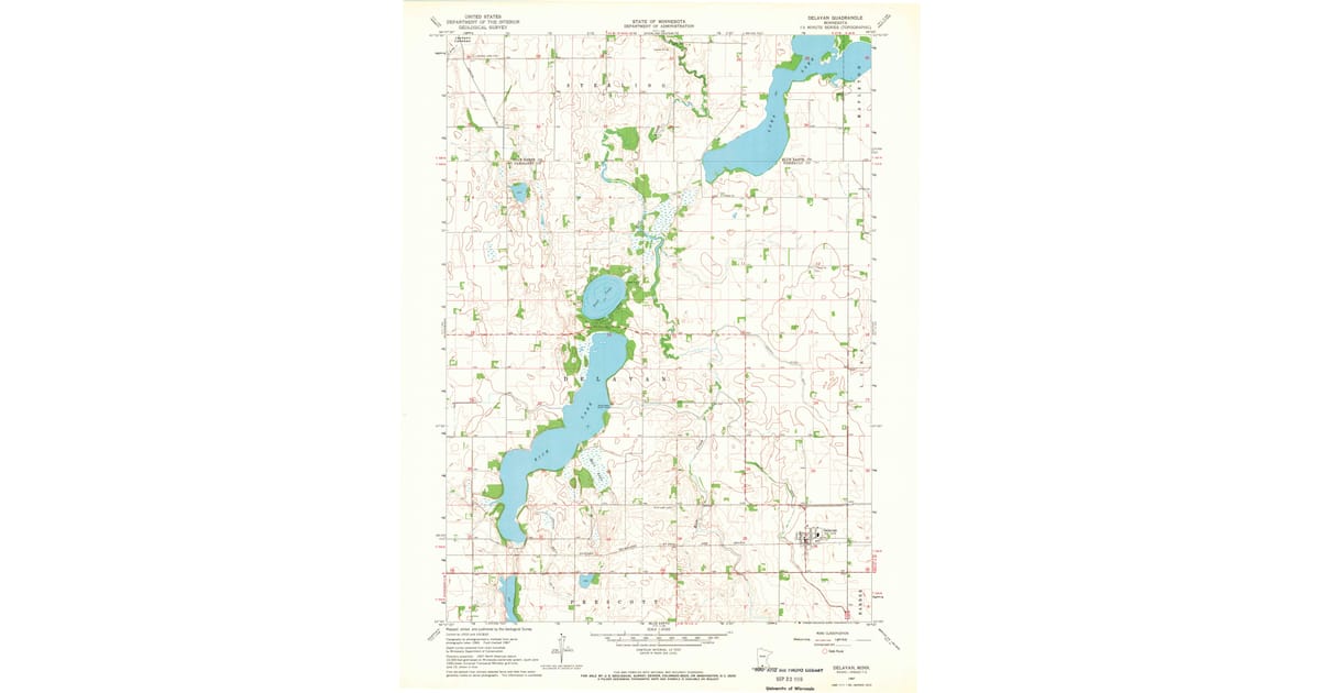 1967 Map of Delavan, MN — High-Res | Pastmaps