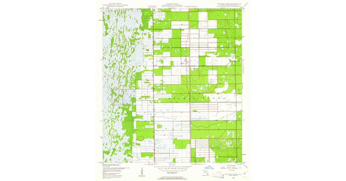 Old Maps of Delray Beach FL for - Delmar Farms Palm Beach County Fl Usgs Topo 1947 P1961 Og 1200x630 