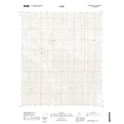 2018 Map of Demarcation Point A-1 SW, 2018 Print