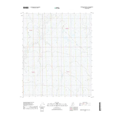 2018 Map of Demarcation Point D-4 SE, 2018 Print