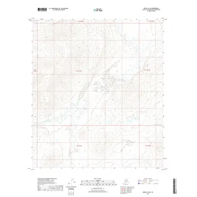 2017 Map of Denali D-6 NE, 2017 Print