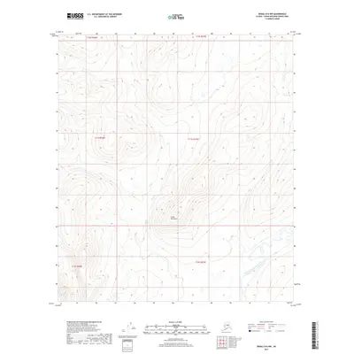 2017 Map of Denali D-6 NW, 2017 Print
