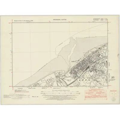 1949 Map of Denbighshire II.SW, 1953 Print