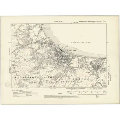 1911 Map of Denbighshire III.NE, 1947 Print