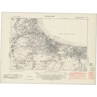 1937 Map of Denbighshire III.NE, 1949 Print