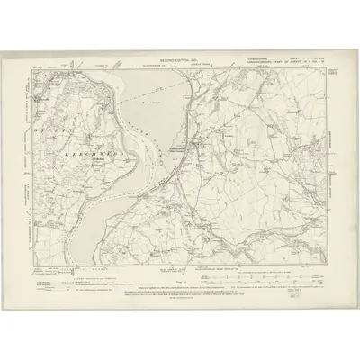 1888 Map of Denbighshire III.SW, 1901 Print