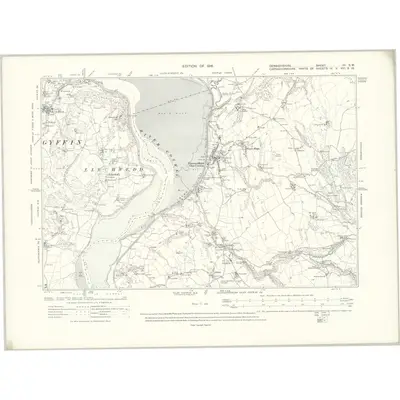 1911 Map of Denbighshire III.SW, 1916 Print