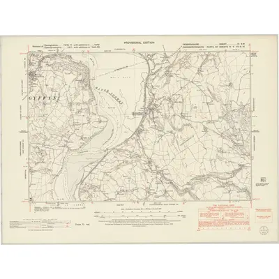 1949 Map of Denbighshire III.SW, 1953 Print
