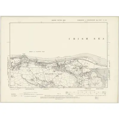 1898 Map of Denbighshire IV.NW, 1900 Print