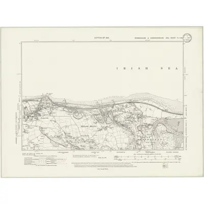 1911 Map of Denbighshire IV.NW, 1933 Print