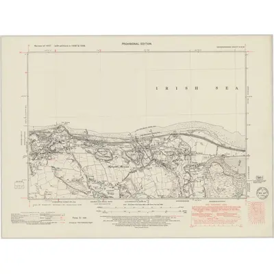 1938 Map of Denbighshire IV.NW, 1949 Print