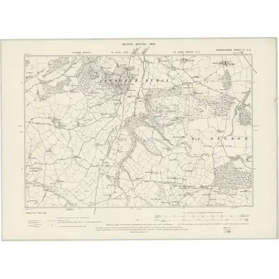 1898 Map of Denbighshire IV.SE, 1900 Print