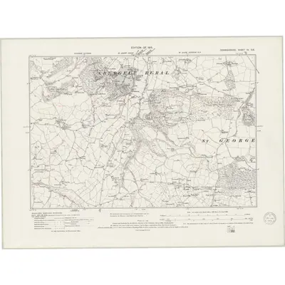 1910 Map of Denbighshire IV.SE, 1948 Print