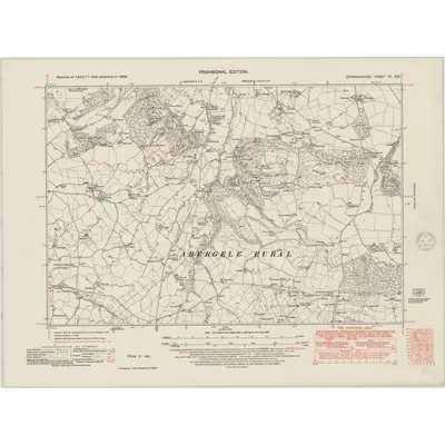 1938 Map of Denbighshire IV.SE, 1948 Print