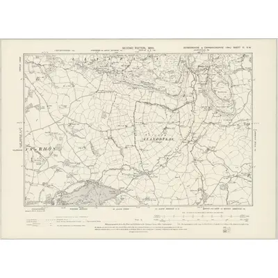 1898 Map of Denbighshire IV.SW, 1900 Print
