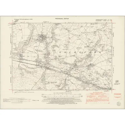 1949 Map of Denbighshire IX.NE, 1953 Print