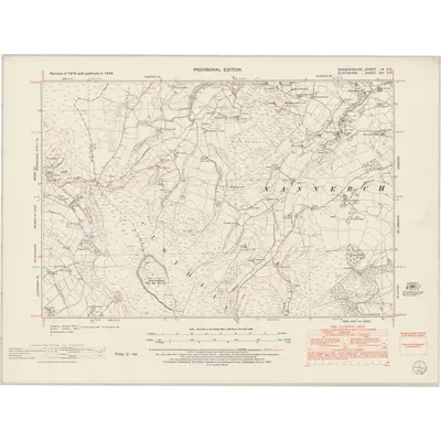 1949 Map of Denbighshire IX.SE, 1953 Print