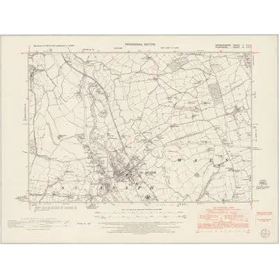 1949 Map of Denbighshire V.SE, 1953 Print