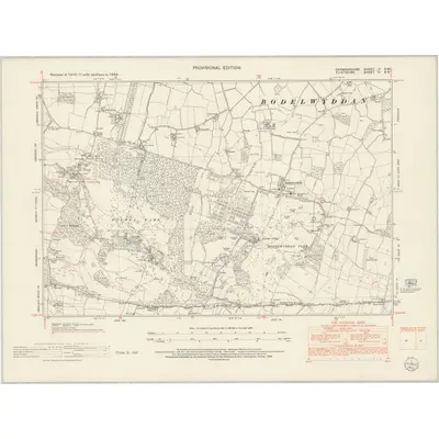 1949 Map of Denbighshire V.SW, 1953 Print