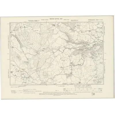 1898 Map of Denbighshire VI.NE, 1900 Print