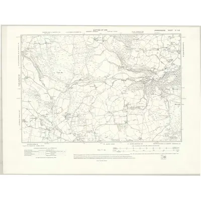 1909 Map of Denbighshire VI.NE, 1915 Print
