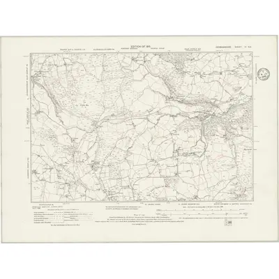 1911 Map of Denbighshire VI.NE, 1935 Print