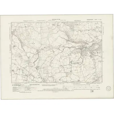 1911 Map of Denbighshire VI.NE, 1948 Print