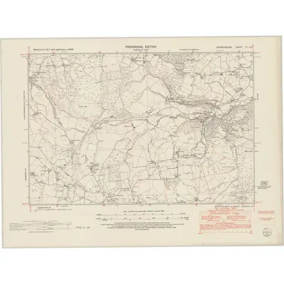 1949 Map of Denbighshire VI.NE, 1953 Print