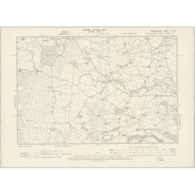 1899 Map of Denbighshire VI.SE, 1900 Print