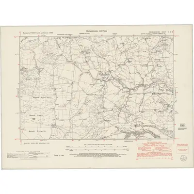 1949 Map of Denbighshire VI.SE, 1953 Print